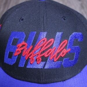 Buffalo Bills Black Snapback Hat Embroidered Logo Bills Adjustable Fitted Cap